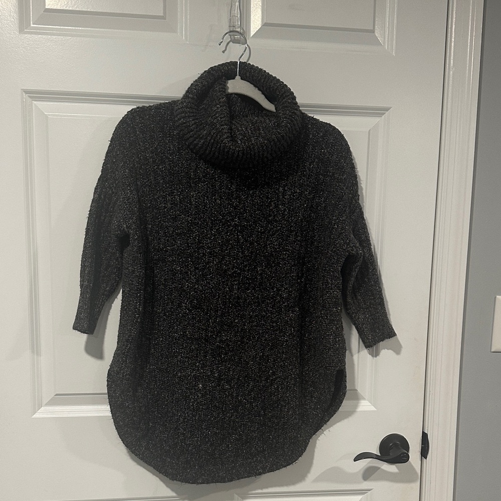 Express Charcoal Cowl Neck Sweater